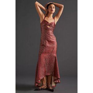 Anthropologie NWT ML Monique Lhuillier Flounced Maxi Dress size 12P